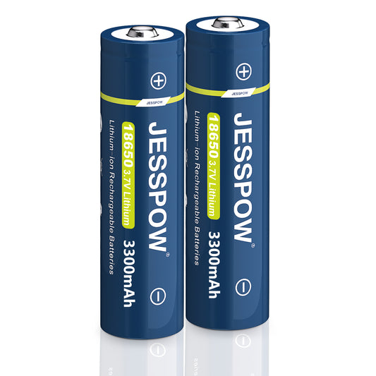 18650 Button Top Rechargeable Battery - 2 Pack