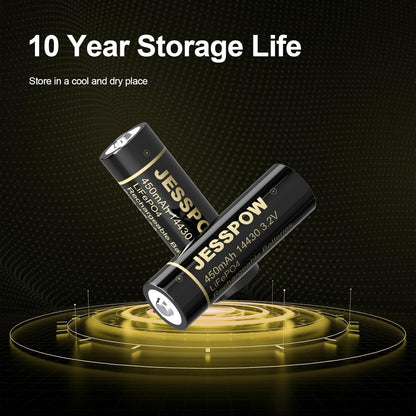 14430 Rechargeable Solar Battery 3.2V - 8 Pack