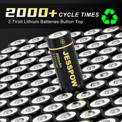 14500 Rechargeable Battery Lithium with Charger-4 Pack