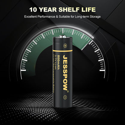 14500 Rechargeable Battery Lithium with Charger-4 Pack