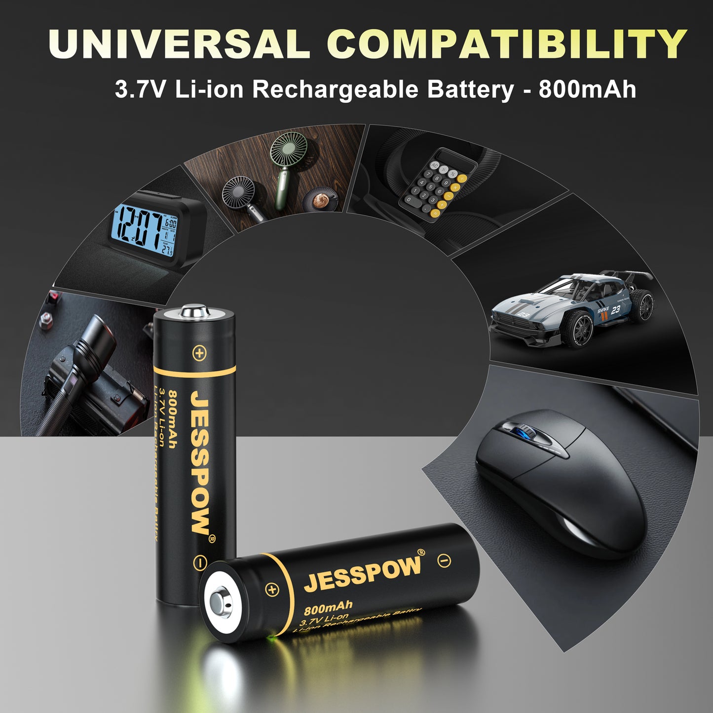 14500 Rechargeable Battery 3.7V - 4 Pack